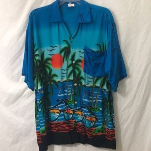 Men’s Hawaiian Print Shirt Size Large